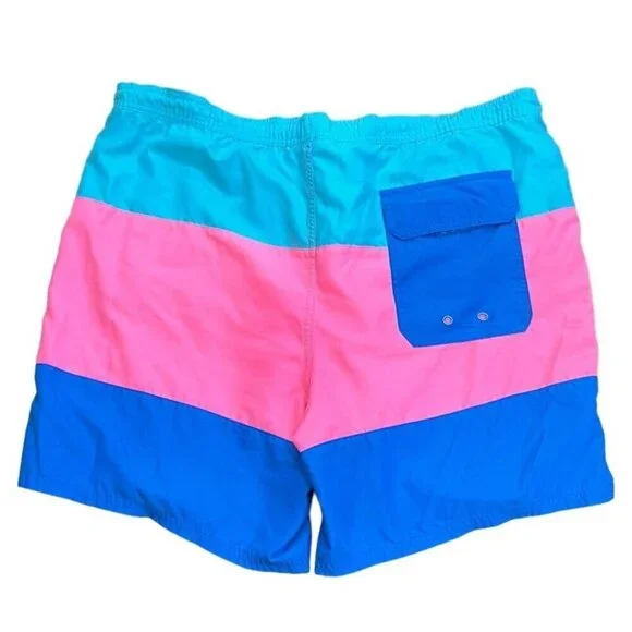 Vineyard Vines Color Block Bathing Suit Trunks Fully Lined‎ Swimsuit Size Large - Picture 3 of 6